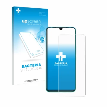 Parte frontale di una confezione del prodotto con il logo del marchio upscreen. Accanto è raffigurato il dispositivo Tecno Spa