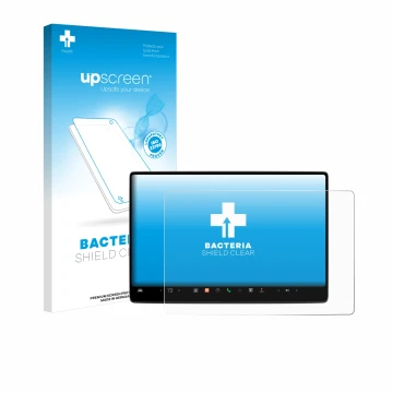 Parte frontale di una confezione del prodotto con il logo del marchio upscreen. Accanto è raffigurato il dispositivo Tesla Mod