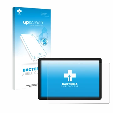 Parte frontale di una confezione del prodotto con il logo del marchio upscreen. Accanto è raffigurato il dispositivo Samsung G