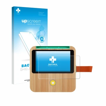 Parte frontale di una confezione del prodotto con il logo del marchio upscreen. Accanto è raffigurato il dispositivo tigerbox 