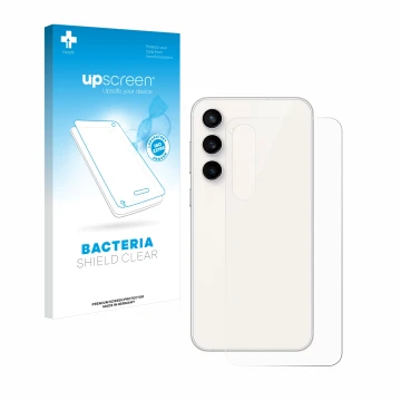 Parte frontale di una confezione del prodotto con il logo del marchio upscreen. Accanto è raffigurato il dispositivo Samsung G
