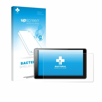 Parte frontale di una confezione del prodotto con il logo del marchio upscreen. Accanto è raffigurato il dispositivo Pioneer S