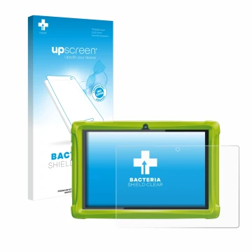 Parte frontale di una confezione del prodotto con il logo del marchio upscreen. Accanto è raffigurato il dispositivo Clementon