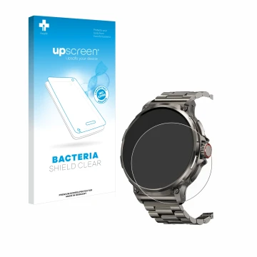 Parte frontale di una confezione del prodotto con il logo del marchio upscreen. Accanto è raffigurato il dispositivo Tesofit S