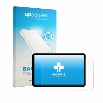 Parte frontale di una confezione del prodotto con il logo del marchio upscreen. Accanto è raffigurato il dispositivo Peaq PET 