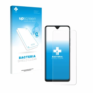 Parte frontale di una confezione del prodotto con il logo del marchio upscreen. Accanto è raffigurato il dispositivo Tecno Spa