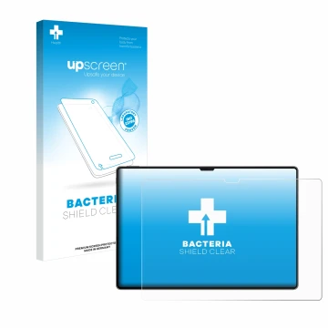 Parte frontale di una confezione del prodotto con il logo del marchio upscreen. Accanto è raffigurato il dispositivo Huawei Ma