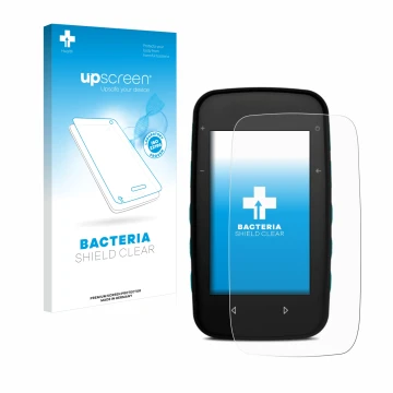 Parte frontale di una confezione del prodotto con il logo del marchio upscreen. Accanto è raffigurato il dispositivo CompeGPS 