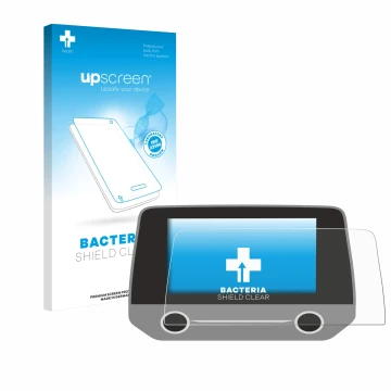 Parte frontale di una confezione del prodotto con il logo del marchio upscreen. Accanto è raffigurato il dispositivo Ford Focu