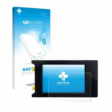 Parte frontale di una confezione del prodotto con il logo del marchio upscreen. Accanto è raffigurato il dispositivo LiteVNA 6