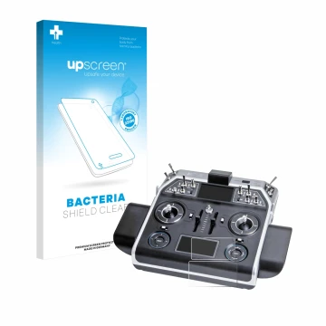 Parte frontale di una confezione del prodotto con il logo del marchio upscreen. Accanto è raffigurato il dispositivo Graupner 