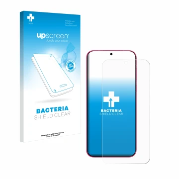 Parte frontale di una confezione del prodotto con il logo del marchio upscreen. Accanto è raffigurato il dispositivo Huawei Pu