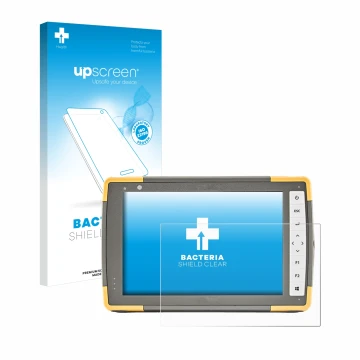 Parte frontale di una confezione del prodotto con il logo del marchio upscreen. Accanto è raffigurato il dispositivo Topcon FC