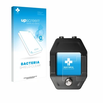 Parte frontale di una confezione del prodotto con il logo del marchio upscreen. Accanto è raffigurato il dispositivo Shure GLX