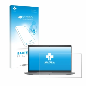 Parte frontale di una confezione del prodotto con il logo del marchio upscreen. Accanto è raffigurato il dispositivo Dell Prec