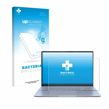 Parte frontale di una confezione del prodotto con il logo del marchio upscreen. Accanto è raffigurato il dispositivo ASUS Vivo