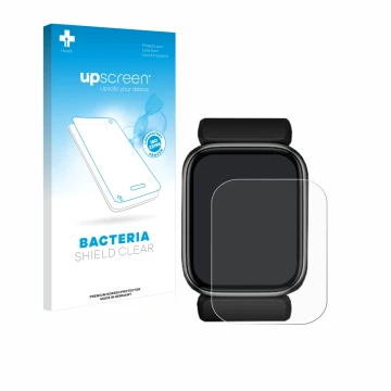 Parte frontale di una confezione del prodotto con il logo del marchio upscreen. Accanto è raffigurato il dispositivo YHE BP Do
