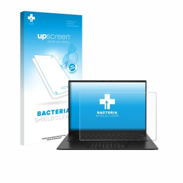 Parte frontale di una confezione del prodotto con il logo del marchio upscreen. Accanto è raffigurato il dispositivo ASUS ZenB
