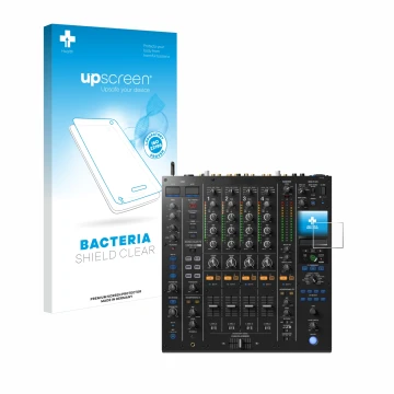 Parte frontale di una confezione del prodotto con il logo del marchio upscreen. Accanto è raffigurato il dispositivo Pioneer D