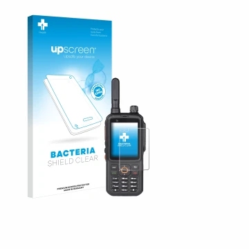 Parte frontale di una confezione del prodotto con il logo del marchio upscreen. Accanto è raffigurato il dispositivo Inrico T3