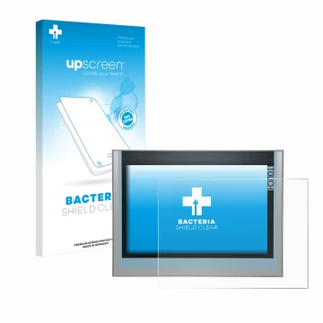 Parte frontale di una confezione del prodotto con il logo del marchio upscreen. Accanto è raffigurato il dispositivo Siemens K