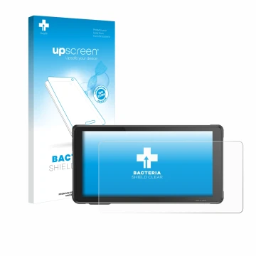 Parte frontale di una confezione del prodotto con il logo del marchio upscreen. Accanto è raffigurato il dispositivo Interphon