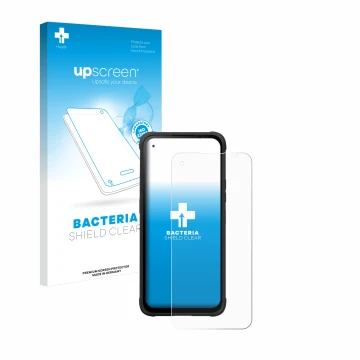 Parte frontale di una confezione del prodotto con il logo del marchio upscreen. Accanto è raffigurato il dispositivo Hammer Bl