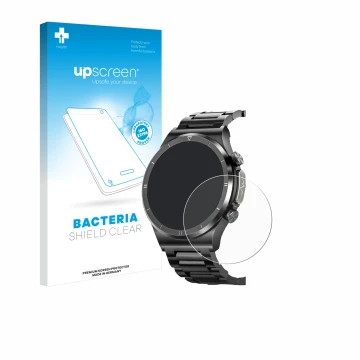 Parte frontale di una confezione del prodotto con il logo del marchio upscreen. Accanto è raffigurato il dispositivo Powerwill