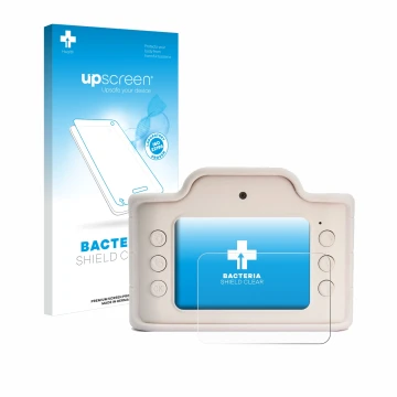 Parte frontale di una confezione del prodotto con il logo del marchio upscreen. Accanto è raffigurato il dispositivo Hoppstar 