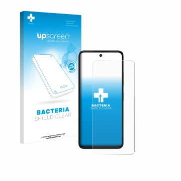 Parte frontale di una confezione del prodotto con il logo del marchio upscreen. Accanto è raffigurato il dispositivo ZTE Blade