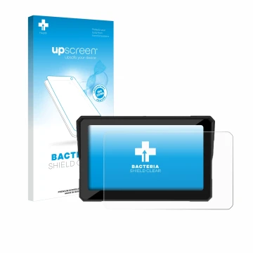 Parte frontale di una confezione del prodotto con il logo del marchio upscreen. Accanto è raffigurato il dispositivo Carpuride