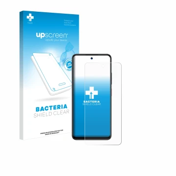 Parte frontale di una confezione del prodotto con il logo del marchio upscreen. Accanto è raffigurato il dispositivo ZTE Blade