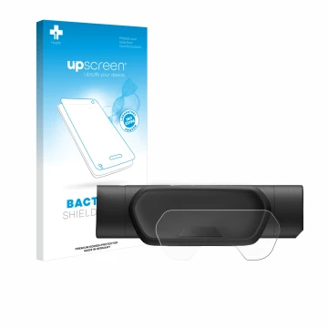 Parte frontale di una confezione del prodotto con il logo del marchio upscreen. Accanto è raffigurato il dispositivo Segway Ni