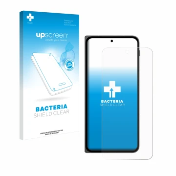 Parte frontale di una confezione del prodotto con il logo del marchio upscreen. Accanto è raffigurato il dispositivo OnePlus O