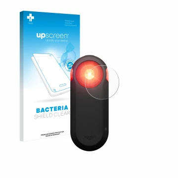 Parte frontale di una confezione del prodotto con il logo del marchio upscreen. Accanto è raffigurato il dispositivo Garmin Va