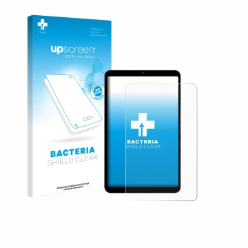 Parte frontale di una confezione del prodotto con il logo del marchio upscreen. Accanto è raffigurato il dispositivo Alldocube