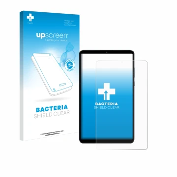 Parte frontale di una confezione del prodotto con il logo del marchio upscreen. Accanto è raffigurato il dispositivo Xiaomi Re