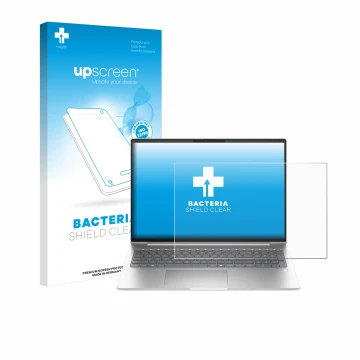 Parte frontale di una confezione del prodotto con il logo del marchio upscreen. Accanto è raffigurato il dispositivo HP ProBoo