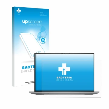 Parte frontale di una confezione del prodotto con il logo del marchio upscreen. Accanto è raffigurato il dispositivo Dell Prec