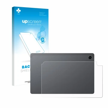 Parte frontale di una confezione del prodotto con il logo del marchio upscreen. Accanto è raffigurato il dispositivo Alldocube