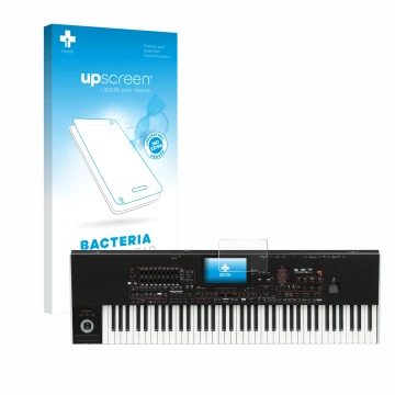 Parte frontale di una confezione del prodotto con il logo del marchio upscreen. Accanto è raffigurato il dispositivo KORG Pa4x