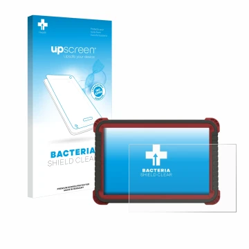 Parte frontale di una confezione del prodotto con il logo del marchio upscreen. Accanto è raffigurato il dispositivo Thinktool