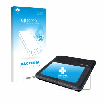 Parte frontale di una confezione del prodotto con il logo del marchio upscreen. Accanto è raffigurato il dispositivo Techfive 