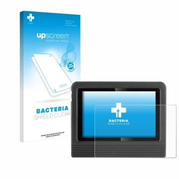 Parte frontale di una confezione del prodotto con il logo del marchio upscreen. Accanto è raffigurato il dispositivo Launch X-