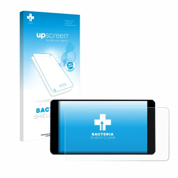 Parte frontale di una confezione del prodotto con il logo del marchio upscreen. Accanto è raffigurato il dispositivo Zontes 35