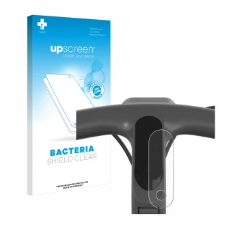 Parte frontale di una confezione del prodotto con il logo del marchio upscreen. Accanto è raffigurato il dispositivo Egret Ey 
