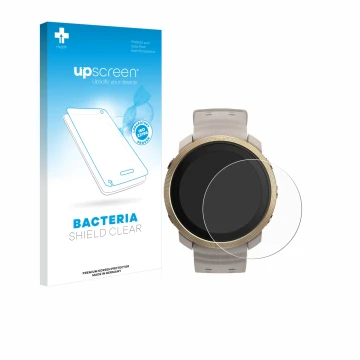 Parte frontale di una confezione del prodotto con il logo del marchio upscreen. Accanto è raffigurato il dispositivo Polar Van