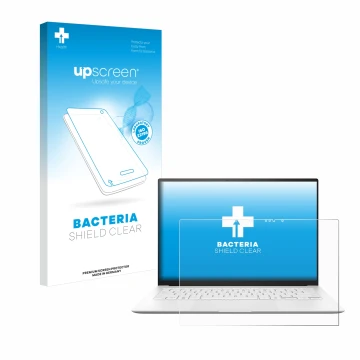 Parte frontale di una confezione del prodotto con il logo del marchio upscreen. Accanto è raffigurato il dispositivo ASUS ZenB