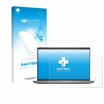 Parte frontale di una confezione del prodotto con il logo del marchio upscreen. Accanto è raffigurato il dispositivo Dell Prec