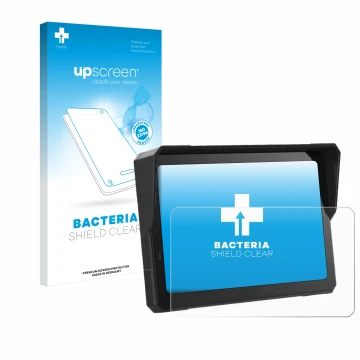 Parte frontale di una confezione del prodotto con il logo del marchio upscreen. Accanto è raffigurato il dispositivo Carpuride